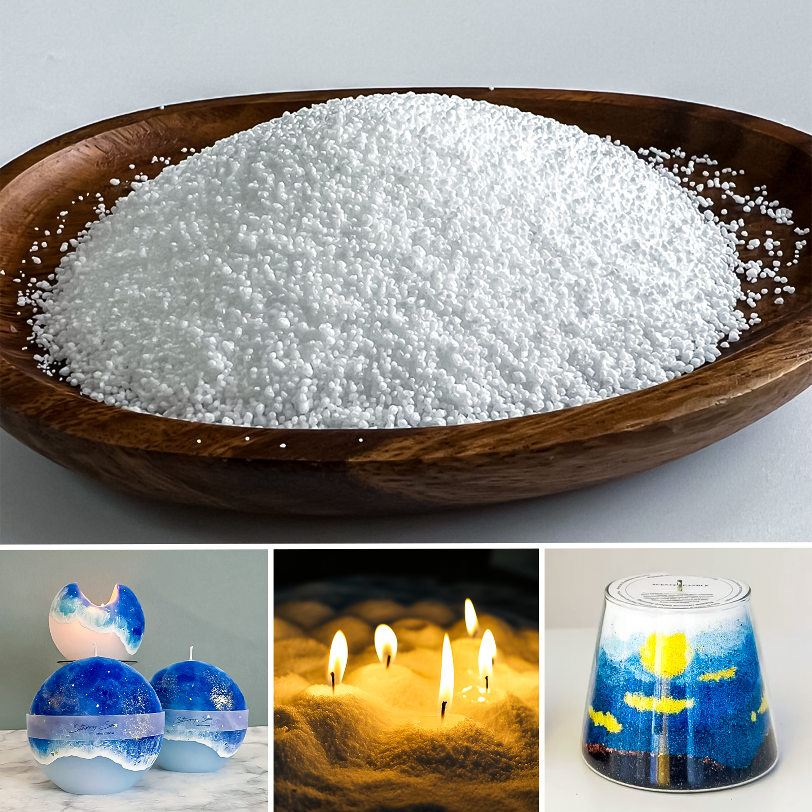 Candle Making Supplies For Beginners - 500g-1kg Sand Wax Ice Flower Wax