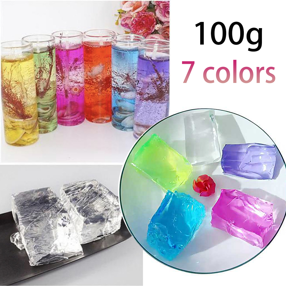 100G 7Colors Jelly Wax DIY Han – Candle Making Supplies For Beginners recenzja i cena