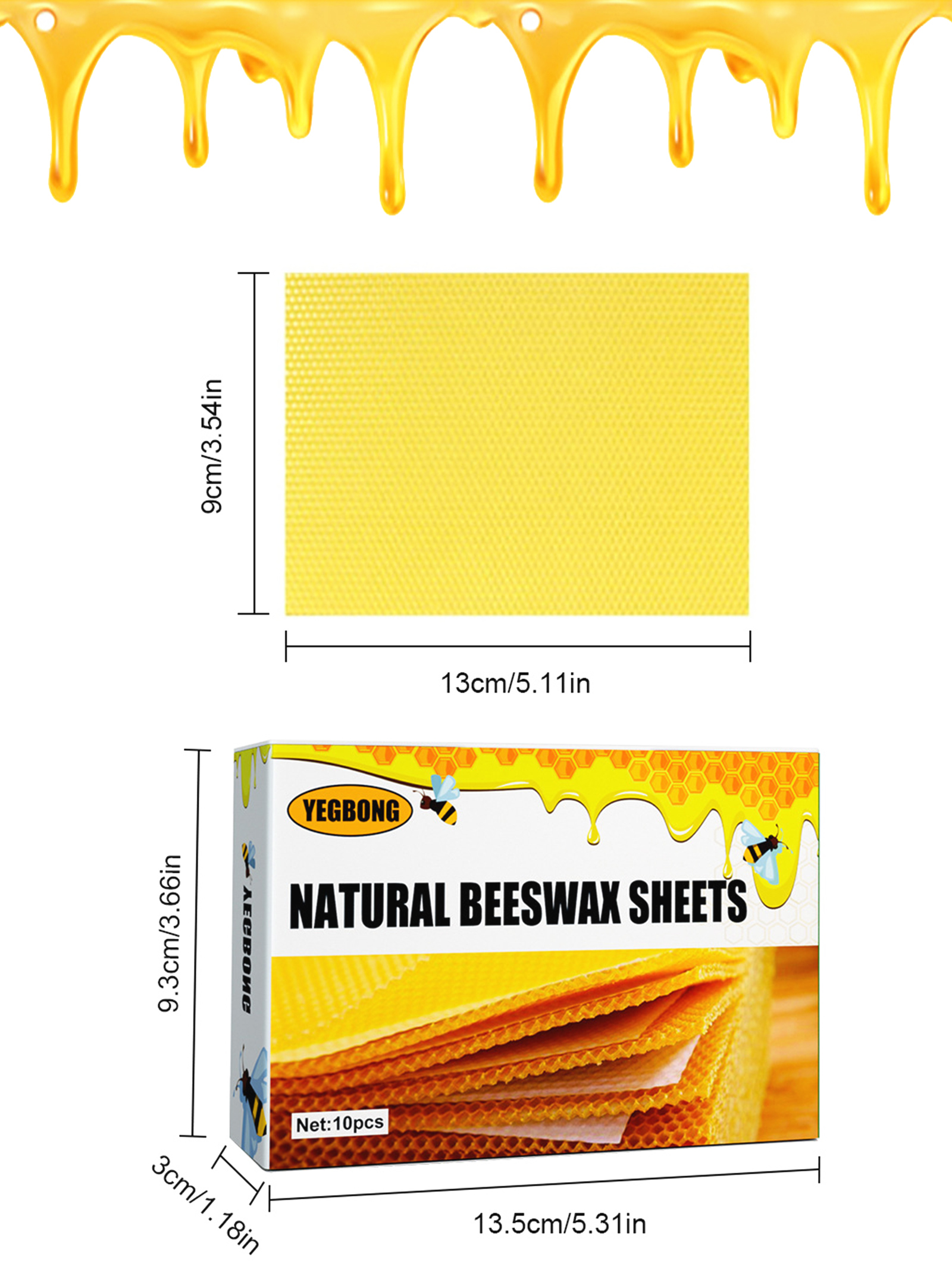 10Pcs Natural Honeycomb Bee Wa – Candle Making Supplies For Beginners recenzja i cena