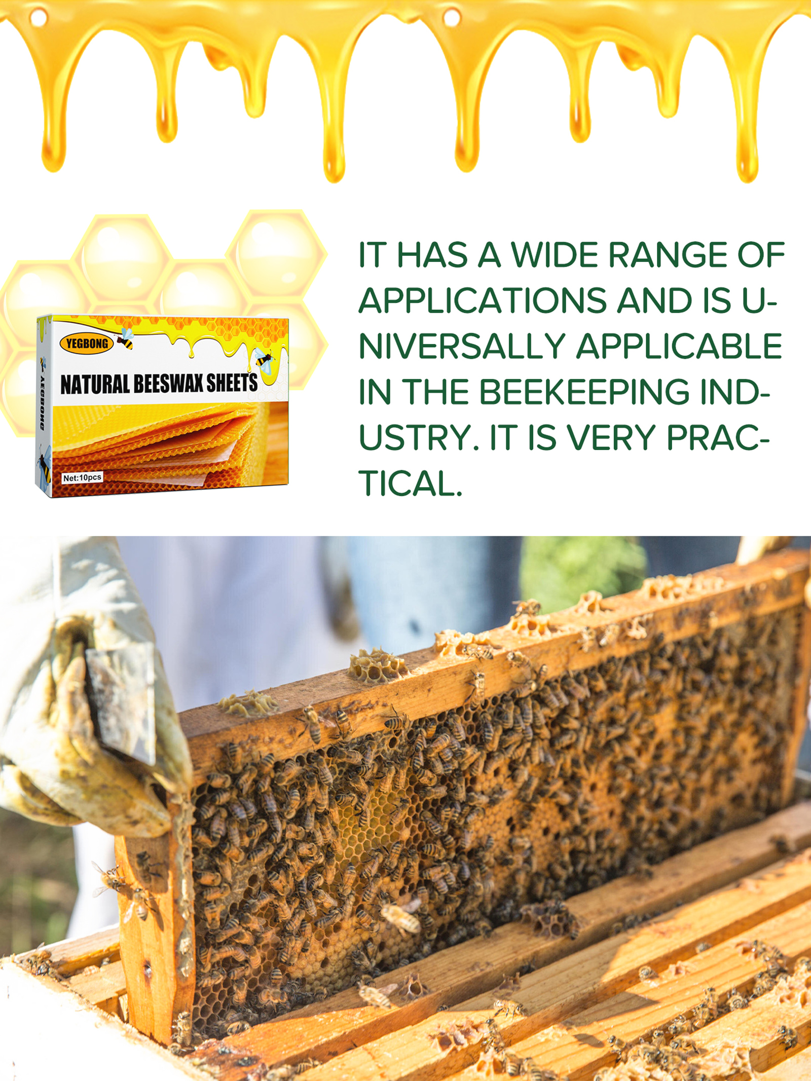 10Pcs Natural Honeycomb Bee Wa – Candle Making Supplies For Beginners recenzja i cena