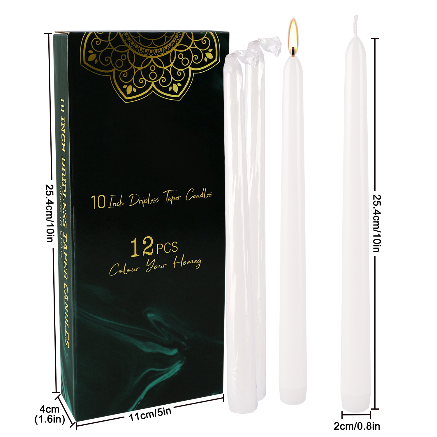 12-Pack of 10inch White Stick  – Candle Supplies Bulk recenzja i cena