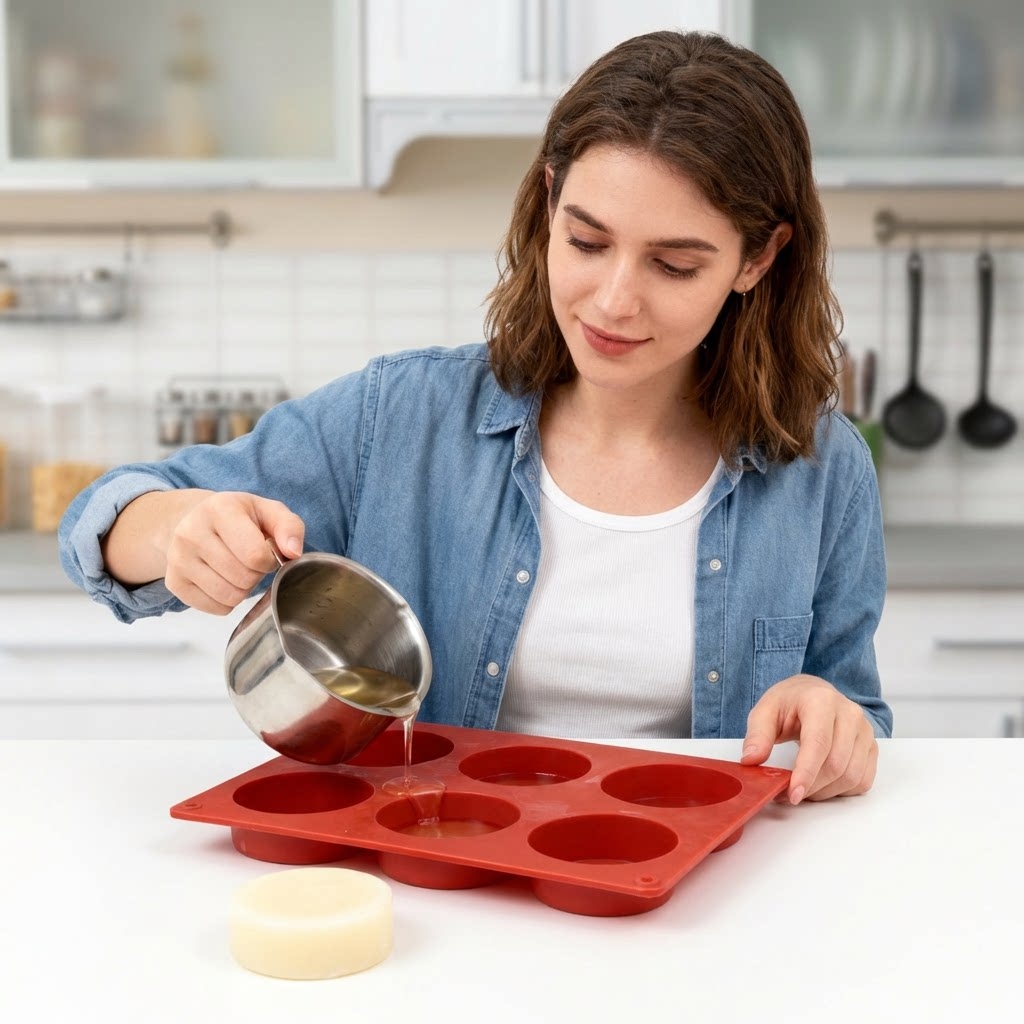 Round Silicone Soap Mold DIY H – Candle Making Supplies For Beginners recenzja i cena